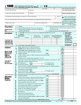 2010 Income Tax (IRS Form 1040--An...