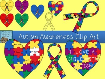 Autism Awareness Clip Art Set