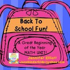 Back To School Fun~ A Math Unit!