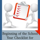 Beginning of the School Year Checklist for Teachers