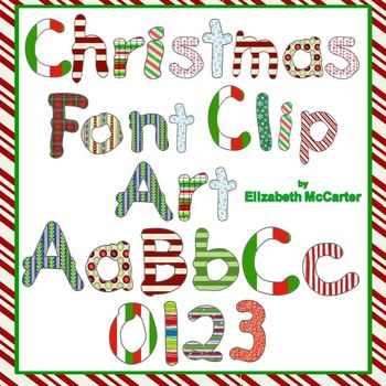 Christmas Font Clip Art