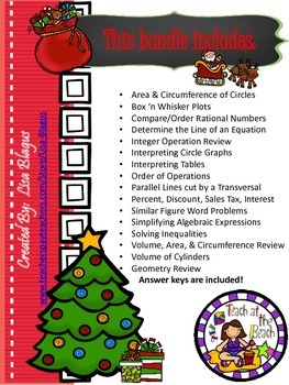 Math Coloring Sheets on Christmas Winter Holiday Math Coloring Sheets Bundle Variety Pack