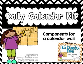 Daily Calendar Kit {Black and White}