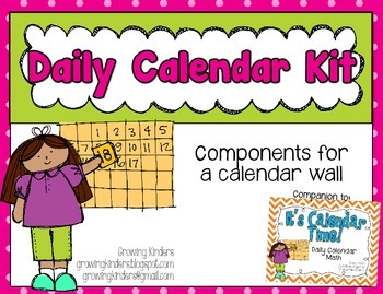 Daily Calendar Kit {Pink and Green}