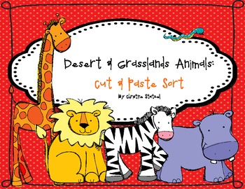 Grassland Animals on Easy   Editable Lesson Plan Template   Christine Statzel