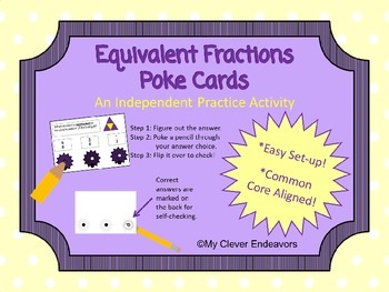 Equivalent Fractions Poke Cards