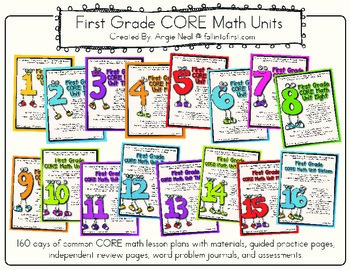 First Grade CORE Math Units 1-16
