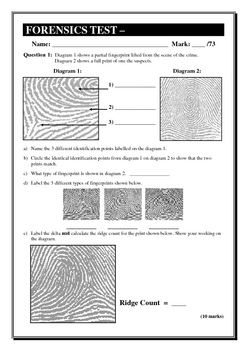 Forensic Science: Forensic Science Blood Spatter Worksheets