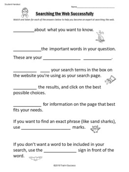 Powerpoint  Internet on How To Search The Internet Interactive Powerpoint Lesson   Worksheet