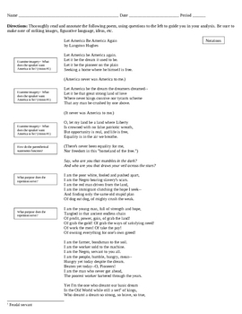 Langston Hughes Let America Be America Poem