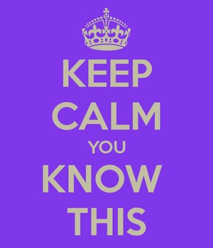 Keep Calm You Know This Poster