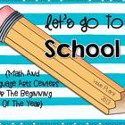Let's Go To School {Language Arts and Math Centers}