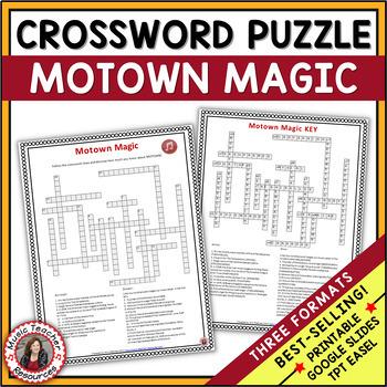 Crossword Puzzles on Music  Motown Crossword Puzzle