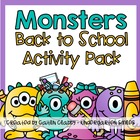 Monsters!  Back to School Activity Pack