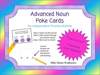 Noun Poke Cards (Advanced level)