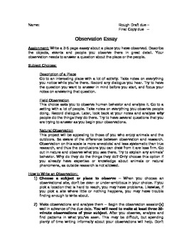 Classroom Observation Report Sample