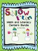 Snow Fun Math & Literacy Centers  Bundle