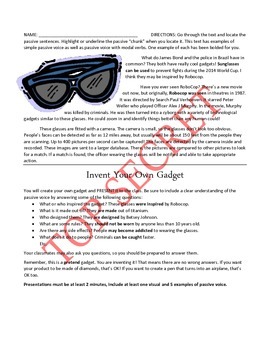 http://www.teacherspayteachers.com/Product/Spy-Gadgets-and-Passive-Voice-Alex-Rider-Operation-Stormbreaker-1284216