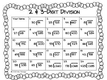 Division, Multiplication, Pattern, Math worksheet for Grade 2 at