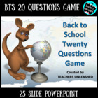 Back To School 20 Questions PowerPoint Game