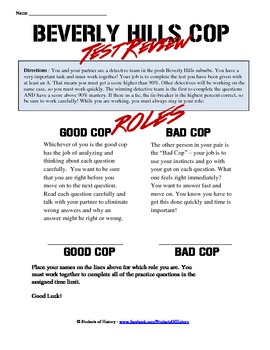 Beverly Hills Cop Test Review Game