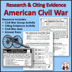 Civil War Lesson Plan, Project, Activities (Common Core St