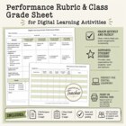 Computer Class Grading Rubric & Grade Sheet