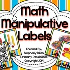 Cute Classroom Labels Math Manipulatives