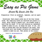 Easy as Pie Game