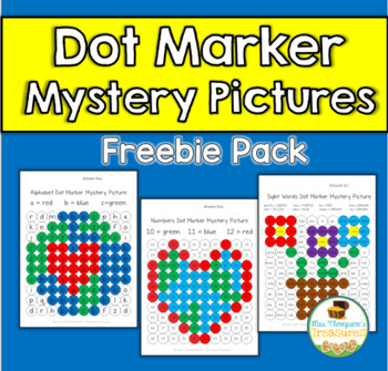 FREE Dot Marker Mystery Picture Activities