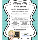 First Grade Common Core Math Assessment