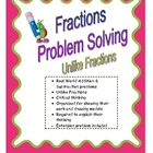 Fractions Problem Solving: Unlike Denominators