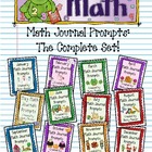 Kindergarten C.C. Math Journal Prompts- the Complete Set