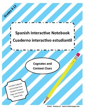 Maestra In Middle Spanish Interactive Notebook Cognates an