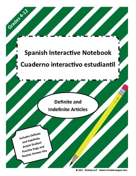 Maestra In Middle Spanish Interactive Notebook Definite an
