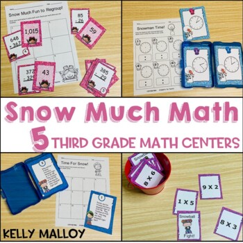 Math Centers and Activities for Third Graders - Snow Much Math