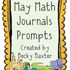 May Math Journal Prompts (kindergarten)