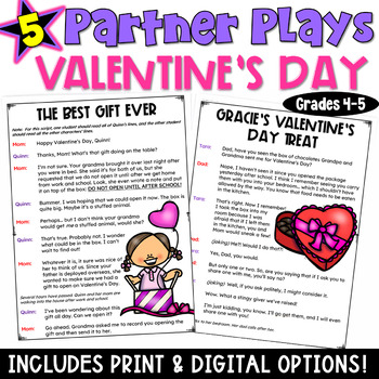 Partner Plays: Valentine's Day - 5 scripts (4th- 5th grade)