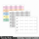 Printable Weekly Planner - Teacher's Weekly Lesson Plan Sheet