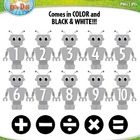 Robot Math Numbers Clipart — Over 30 Graphics!