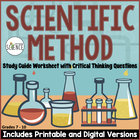 Scientific Method Homework / Study Guide (Science Skills W