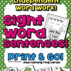 Sight Word Sentences - Read It! Build It! Write It! 120 Sentences