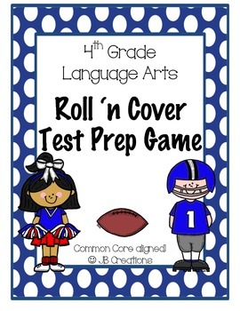 Test Prep Roll 'n Cover Language Arts Game (3rd -5th grade Common Core)