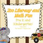 Zoo Literacy and Math Fun For PreK And Kindergarten!
